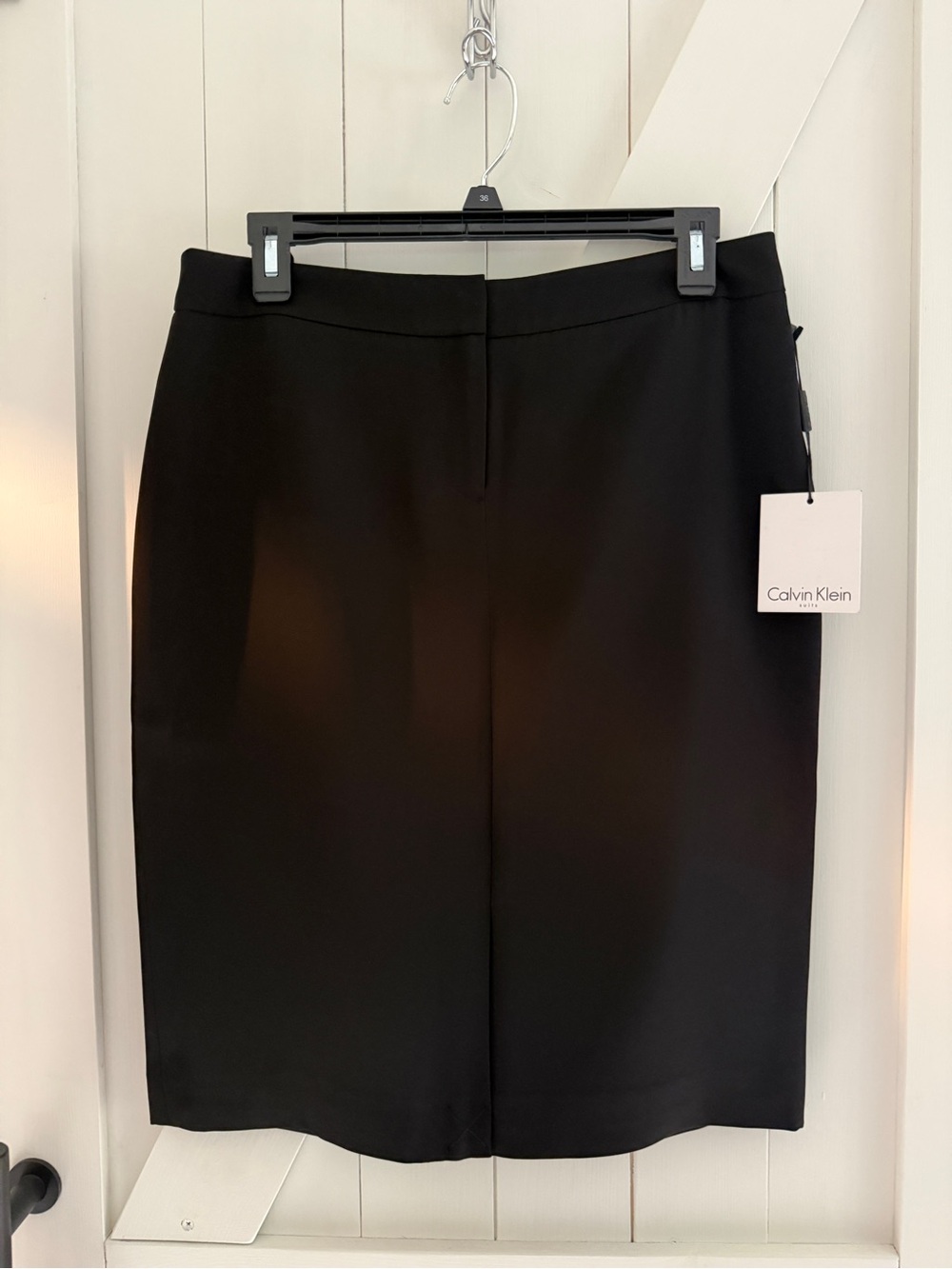 Calvin Klein Black Pleated Pencil Skirt
